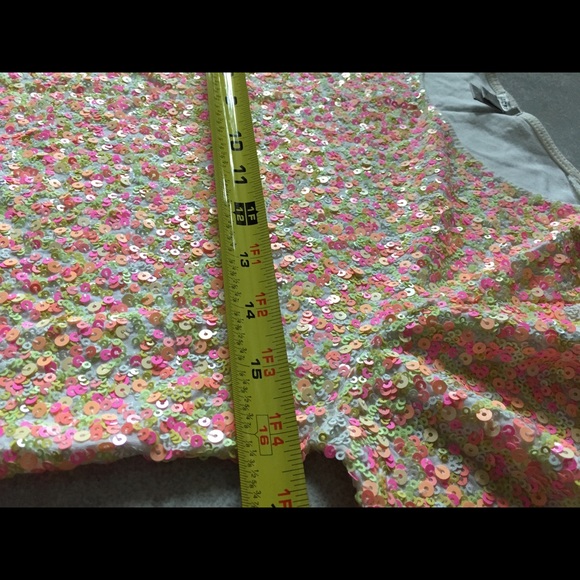 J. Crew never worn colorful sequins cotton top XXS/XS - Picture 9 of 11